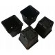  Ghiveci Formplast 9 cm x 9 x 9 cm, plastic negru