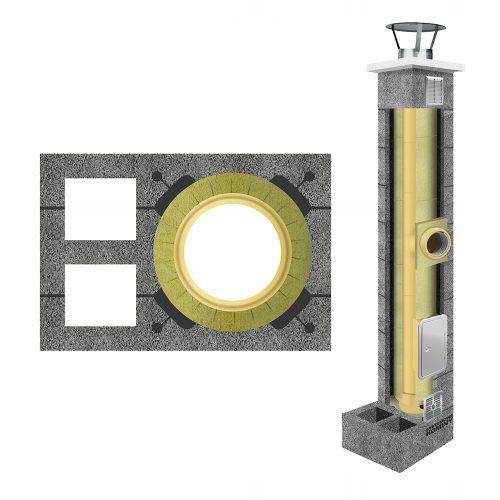 Coș de fum sistem izolat universal KW2 fi 200 8m