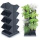 Ghiveci Prosperplast 20 cm x 12 x 48 cm diametru 12 cm plastic negru