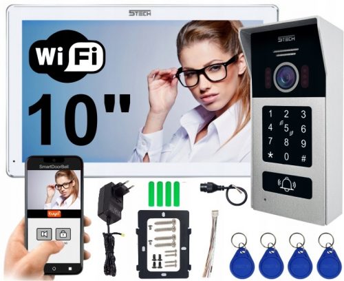 Videointerfon digital WiFi 5TECH 2 monitoare 10'' bi