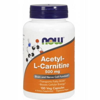  NOW Foods ACETIL L-CARNITINA ALC 500mg ALCAR CARNITINA SLABIREA 100 capsule