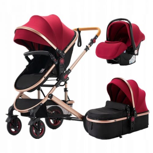  Cărucior MULTIFUNCȚIONAL DE BEBE 3 în 1 SCAUN AUTO GONDOLA WALKER CARRUPER 4 în 1