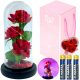 CADOU DE VALENTINE LED STICLA ETERNAL ROSE