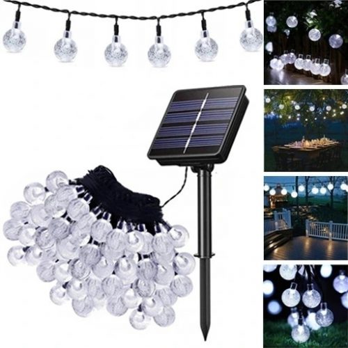  LAMPINI SOLARE DE GRADINA GIRLANDA 100LED 12M alb