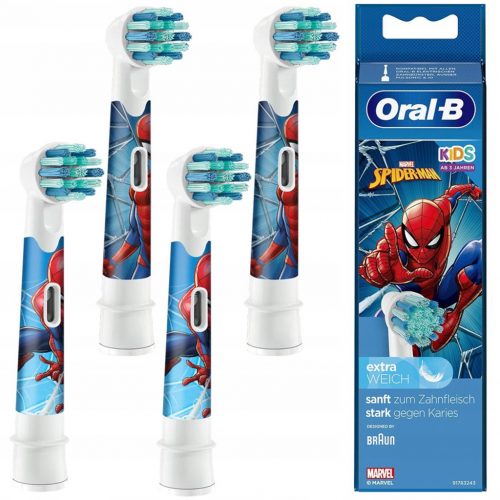  Capete de periuță de dinți Oral-B Spiderman, 4 bucăți