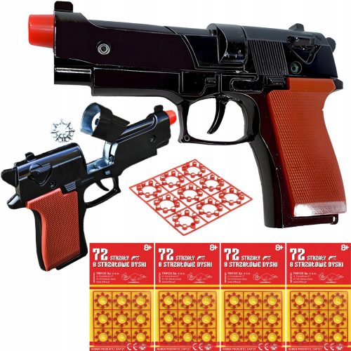  Pistol metalic Trifox A-0283 cu grund + 4× capace de percuție Trifox Grund cu 8 lovituri 9 inele 72 lovituri