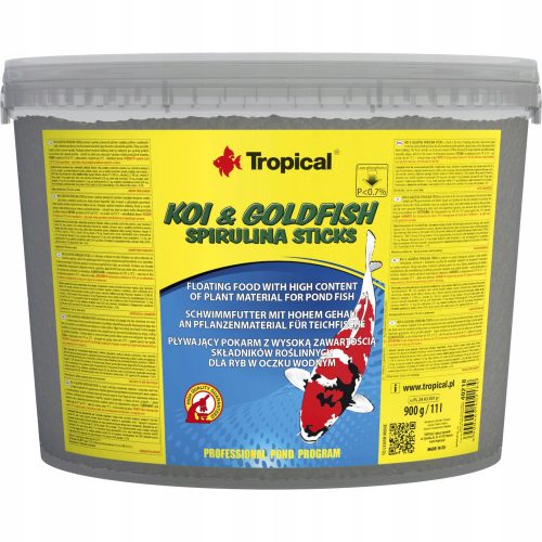 Tropical Koi & Goldfish Spirulina Sticks hrana pentru peste 11 l 900 g