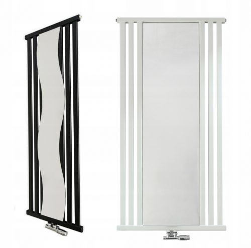  Radiator decorativ cu oglinda 1200/500 KALIPSO 625W alb negru grafit