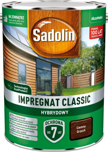  Impregnare hibrida pentru lemn Sadolin Classic Nuc Inchis 4,5 l