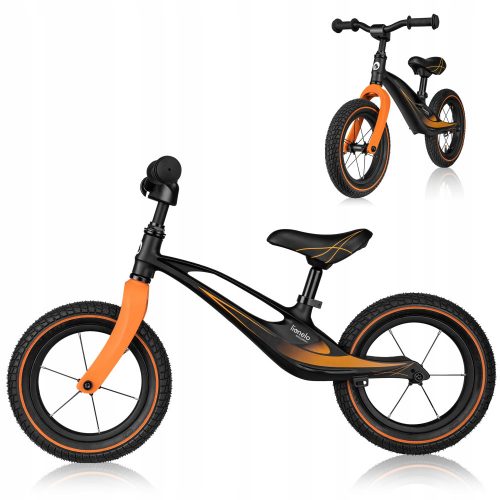  Bicicleta de echilibru Lionelo Bart Air 12" Negru, Portocaliu