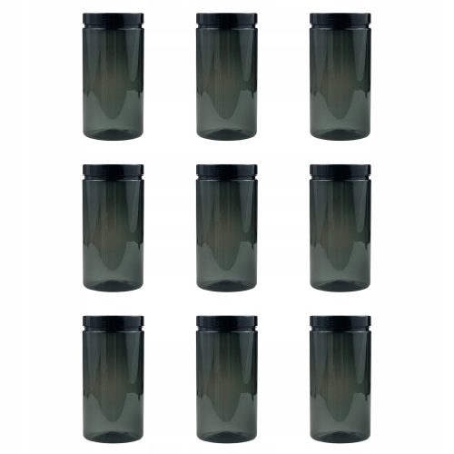 Emcor Ambalare recipiente plastic 1500 ml transparent antracit 9 buc.