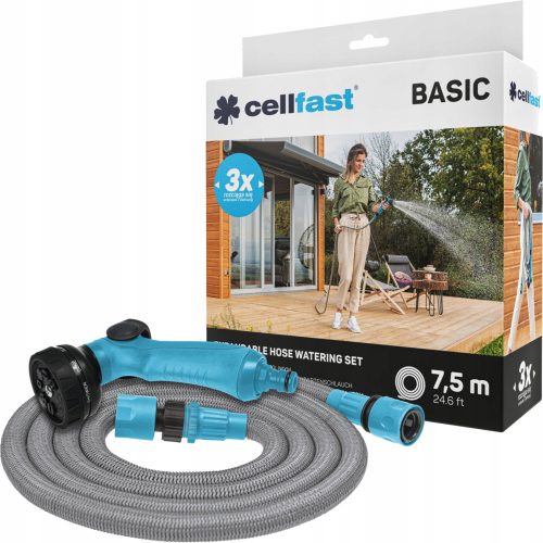  Furtun extensibil Cellfast Basic, set de aspersoare