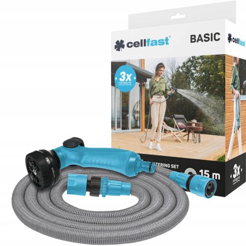  Set cu furtun extensibil Cellfast Basic de 15 m