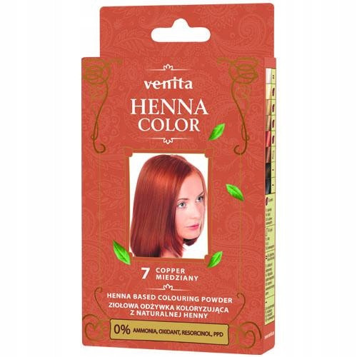  Venita Henna Color 7 Balsam colorant pe bază de plante cupru cu henna naturală