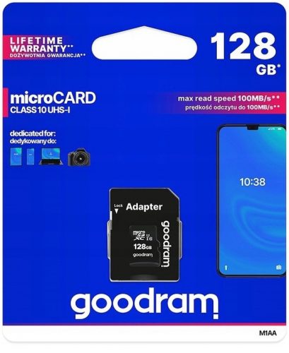  CARD DE MEMORIE GOODRAM 128 GB MICRO SD XC CLASA 10