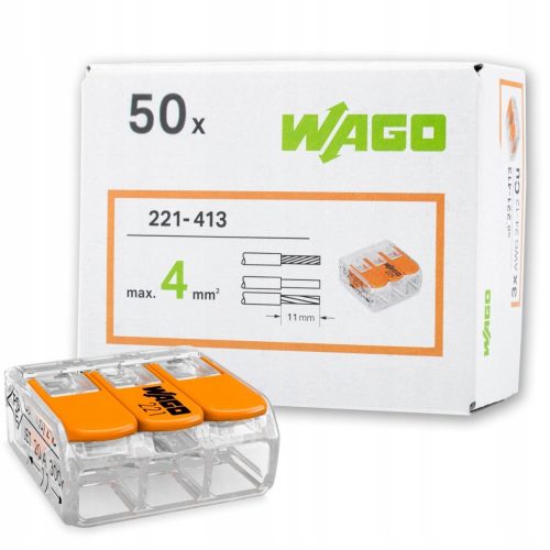 Conector rapid Wago 0,2-4 mm² / 1, 50 buc.