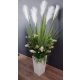 Iarba artificiala pampas 120 cm decor alb verde deschis ghiveci cu flori alegere