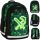  Rucsac scoala multicompartiment Starpak, negru, nuante de verde