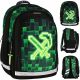  Rucsac scoala multicompartiment Starpak, negru, nuante de verde