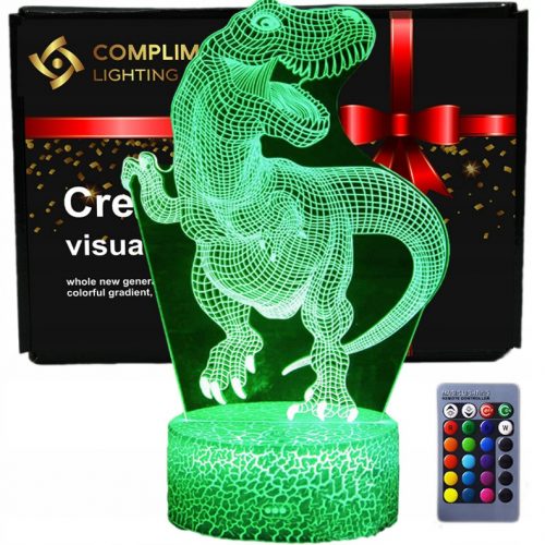  Lampa de noapte USB 3D LED + telecomanda cadou