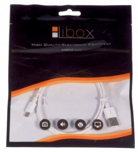  Libox USB - cablu microUSB tip B 1 m alb