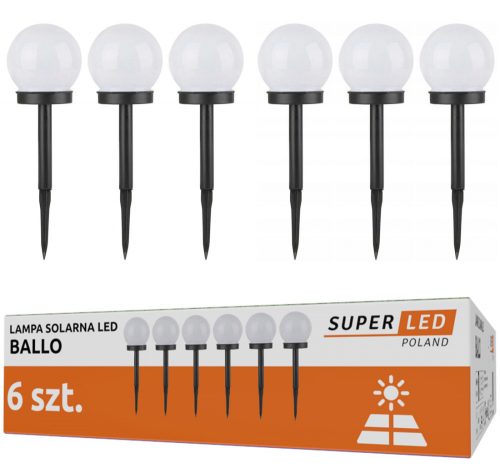  Lampa solara SuperLED, alba, 34 cm, 6 buc.