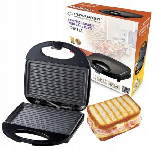  Gratar, panini, gratar electric traditional Esperanza EKT009 negru 1000 W