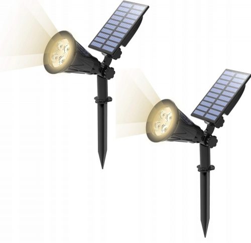  Lampa solara, neagra, 37 cm, 2 buc.