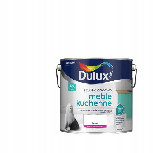 Vopsea acrilica Dulux pentru mobila 2,5 l Alb semi-lucius