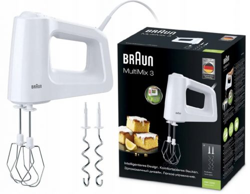  Mixer Braun HM 3000 Multimix cu 3 mâini 450 W alb