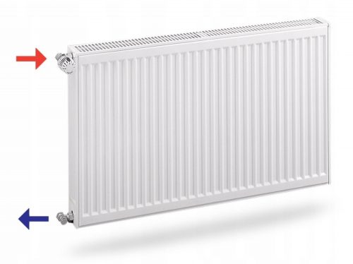 Radiator cu panou de otel Purmo 1649 W alb 700 x 600 x 152 mm - racord lateral