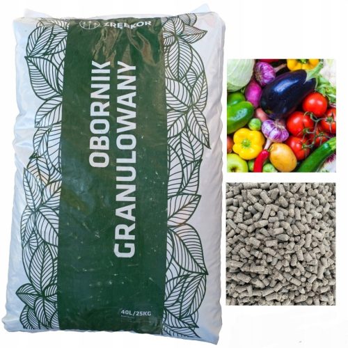 Îngrășământ de grădină - Îngrășământ organic, natural Zrębkor granule 25 kg 40 l