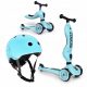  Trotineta cu trei roti Scoot & Ride 96270, roz + casca de bicicleta Scoot and Ride 96368, marimea S/M