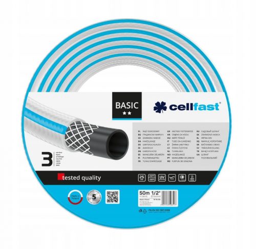  Furtun de grădină Cellfast Basic 1/2" 50m 10-402