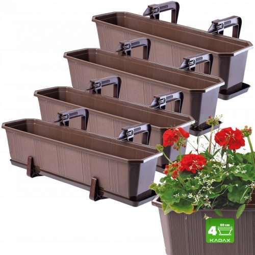  KADAX 4x CUTIE DE BALCON 60cm MÂNERE POT DE FLORI