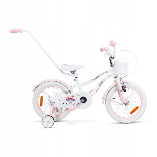  Bicicleta pentru copii SIrox Rainbow White Mint, roata alba de 16".