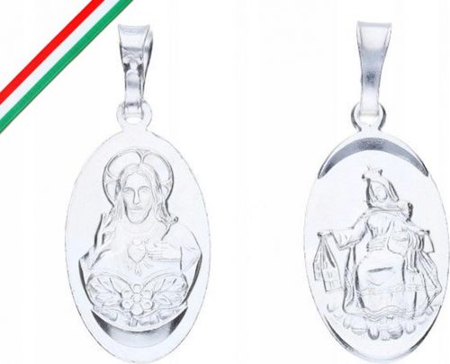  Medalion din argint 925 scapular al Maicii Domnului botezul Sfinților ca cadou suvenir