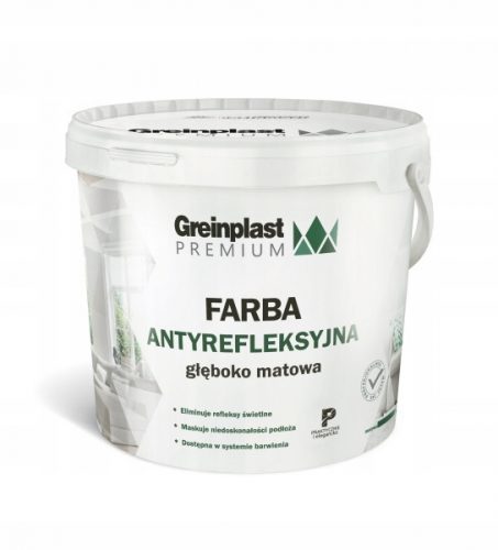 Vopsea antireflex Greinplast, alb mat, 10 l