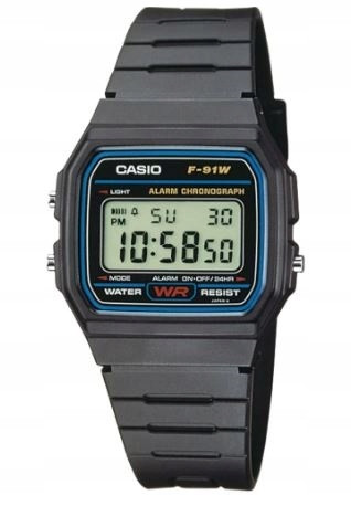  CEAS BĂRBAȚI CASIO F-91W-1YER ALARMĂ RETRO UNISEX