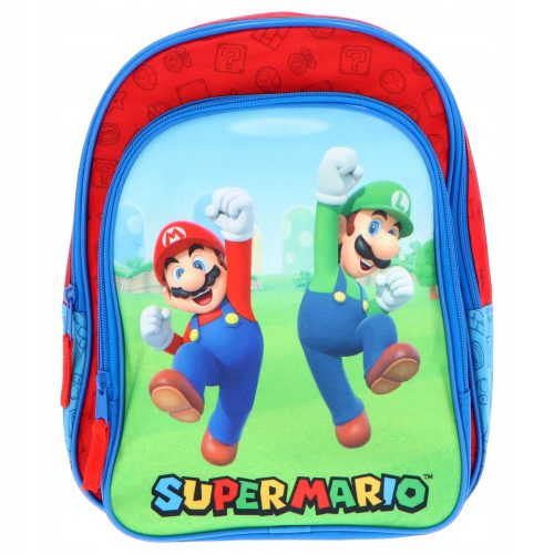  Rucsac cu mai multe compartimente pentru gradinita Super Mario Undercover, baieti, fete, nuante de albastru, multicolor