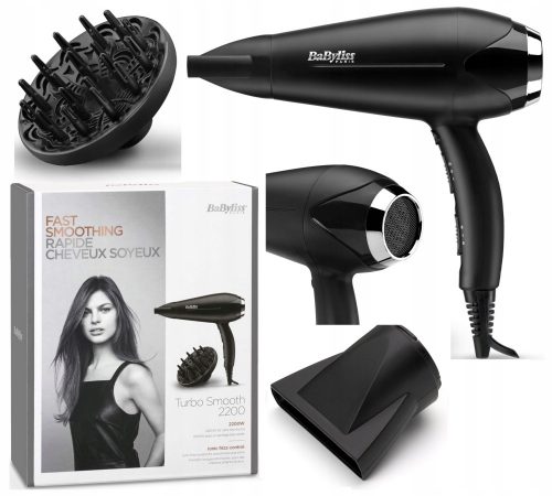  Uscător de păr Babyliss Turbo Smooth + Difuzor Babyliss BABD11E pentru uscător