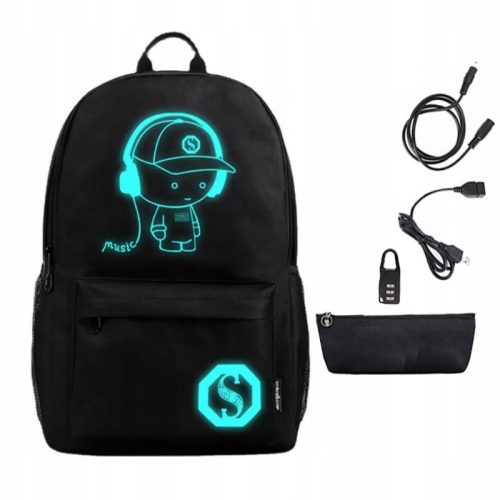  RUCSAC SCOALA TINERETULUI, LUMINOS, REFLECTIV, USB