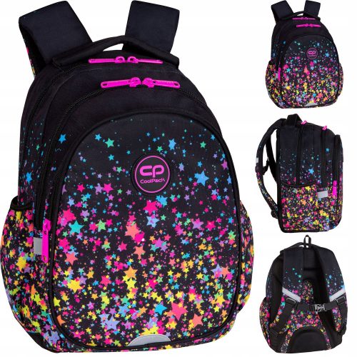  Rucsac scoala multicompartiment CoolPack, negru, multicolor, 21 ani