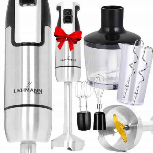  Lehmann Hand Blender Mixer multifunctional Mixer Puternic XXL 1200 W argintiu/gri