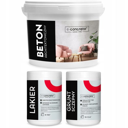 Set de beton arhitectural alb E-concreto, 3 elemente