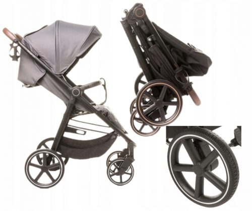  Carucior 4Baby Stinger Pro grafit + geanta 4baby "Mama Bag" 2023 - Grafit