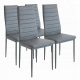  Scaun Love Furniture, piele artificiala, nuante de gri, 4 buc.