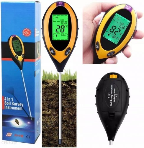 Tester de substrat - Contor de acid SOL 4 în 1 Pământ PH METER Tester