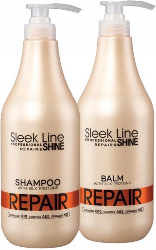  Șampon reparator Stapiz sleek line 1L + balsam 1L