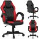  Scaun gaming Sense7 Prism, piele ecologica neagra si rosie